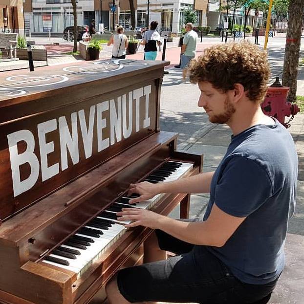 Playing piano