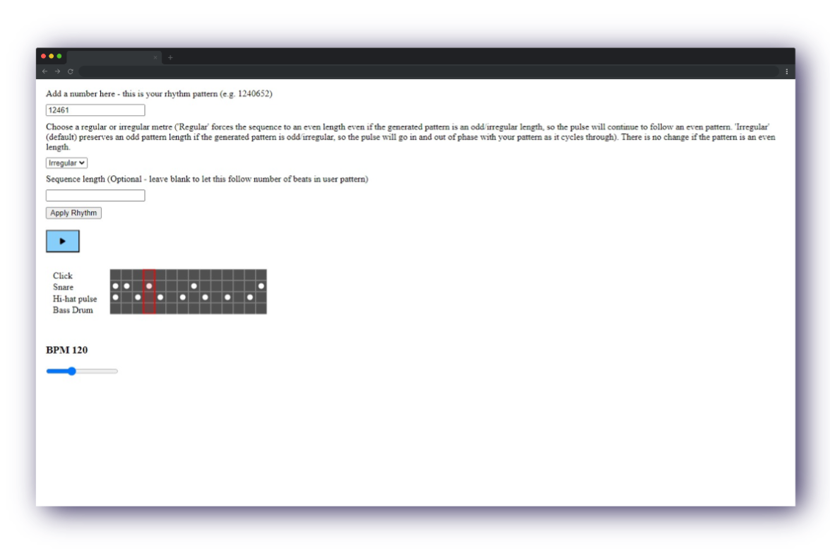 Schillinger Rhythm Generator home page